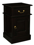 NNEDSZ 1 Solid Door 1 Drawer Bedside (Chocolate)