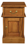 NNEDSZ 1 Solid Door 1 Drawer Bedside (Light Pecan)