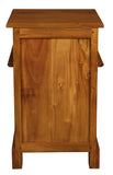NNEDSZ 1 Solid Door 1 Drawer Bedside (Light Pecan)