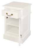 NNEDSZ 1 Solid Door 1 Drawer Bedside (White)