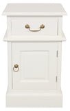 NNEDSZ 1 Solid Door 1 Drawer Bedside (White)