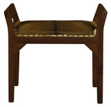 NNEDSZ Wilson Genuine Goat Hide Single Seater Stool/Bench (Mahogany)