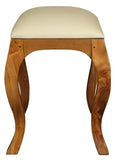 NNEDSZ Eloise Cabriole Leg Dressing Stool (Light Pecan)
