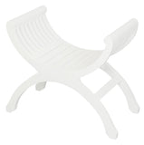 NNEDSZ Maeve Solid Mahogany Single Seater Stool (White)