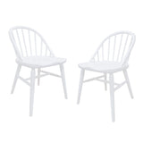 NNEDSZ Vera Solid Oak Dining Chair - Set of 2 (White)