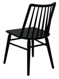 NNEDSZ Riviera Solid Oak Dining Chair - Set of 2 (Black)