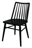 NNEDSZ Riviera Solid Oak Dining Chair - Set of 2 (Black)
