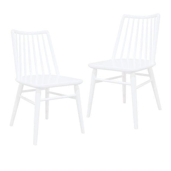 NNEDSZ Riviera Solid Oak Dining Chair - Set of 2 (White)