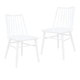 NNEDSZ Riviera Solid Oak Dining Chair - Set of 2 (White)