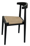 NNEDSZ Arden Solid Oak Dining Chair with Loom (Black)