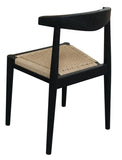 NNEDSZ Arden Solid Oak Dining Chair with Loom (Black)
