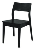 NNEDSZ Providence Solid Oak Dining Chair - Set of 2 (Black)