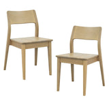 NNEDSZ Providence Solid Oak Dining Chair - Set of 2 (Natural)