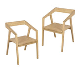 NNEDSZ Kyoto Solid Oak Arm Chair - Set of 2 (Natural)