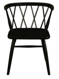 NNEDSZ Sierra Cross Back Oak Chair - Set of 2 (Black)