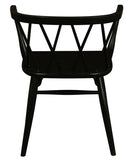 NNEDSZ Sierra Cross Back Oak Chair - Set of 2 (Black)