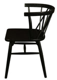 NNEDSZ Sierra Cross Back Oak Chair - Set of 2 (Black)