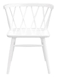 NNEDSZ Sierra Cross Back Oak Chair - Set of 2 (White)