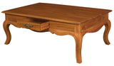 NNEDSZ French Provincial 2 Drawer Coffee Table - Light Pecan