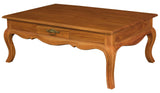 NNEDSZ French Provincial 2 Drawer Coffee Table - Light Pecan