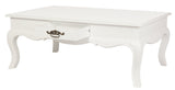 NNEDSZ French Provincial 2 Drawer Coffee Table - White