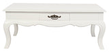 NNEDSZ French Provincial 2 Drawer Coffee Table - White