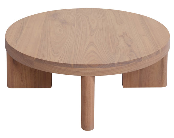 NNEDSZ Apollo Round Solid Mindi Timber Coffe Table (Natural)