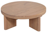 NNEDSZ Apollo Round Solid Mindi Timber Coffe Table (Natural)