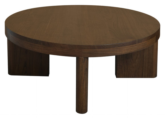NNEDSZ Apollo Round Solid Mindi Timber Coffe Table (Walnut)