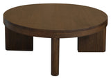 NNEDSZ Apollo Round Solid Mindi Timber Coffe Table (Walnut)