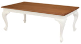 NNEDSZ Queen Anne Coffee Table 120 x 70 cm - White Caramel