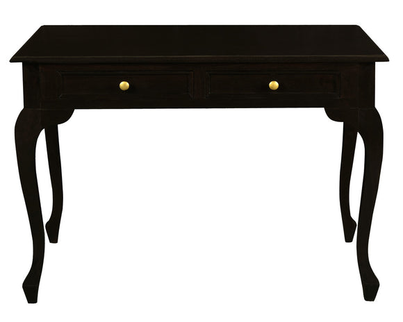 NNEDSZ Queen Anne 2 Drawer Desk (Chocolate)