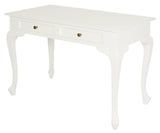 NNEDSZ Queen Anne 2 Drawer Desk (White)