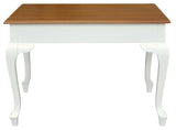 NNEDSZ Queen Anne 2 Drawer Desk (White Caramel)