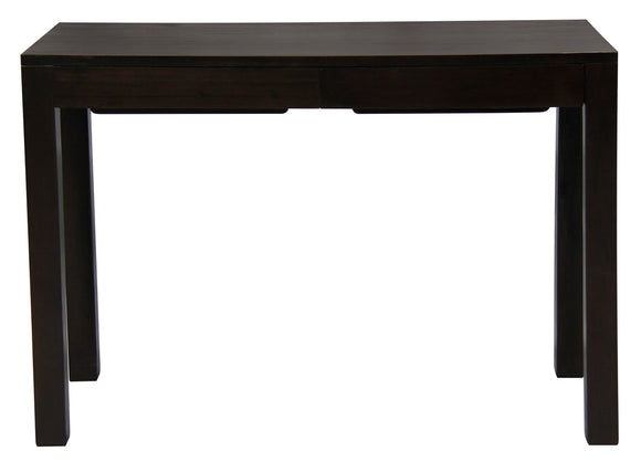 NNEDSZ Amsterdam Solid Mahogany Timber 2 Drawer Desk (Chocolate)