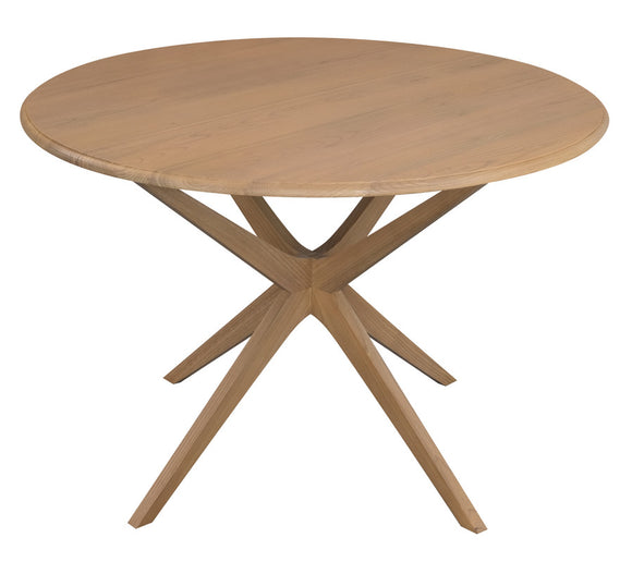 NNEDSZ Dion Solid Oak Round Dining Table (Natural)