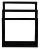 NNEDSZ Nobu Solid Mahogany Timber Towel Stand (Black)