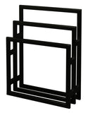 NNEDSZ Nobu Solid Mahogany Timber Towel Stand (Black)