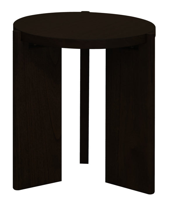 NNEDSZ Apollo Round Solid Timber Side Table (Black)