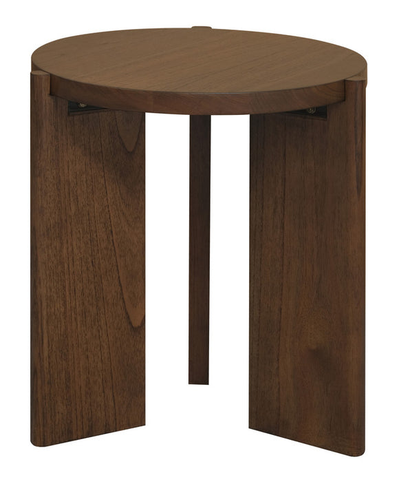 NNEDSZ Apollo Round Solid Timber Side Table (Walnut)