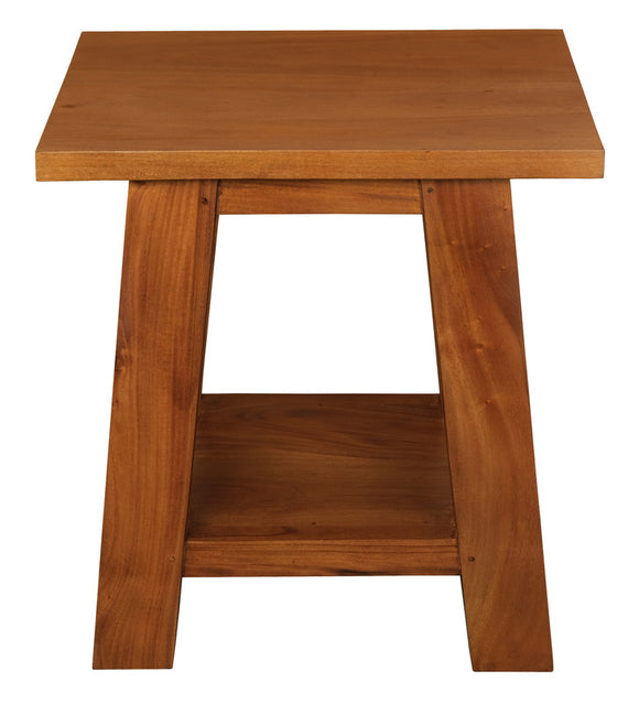 NNEDSZ Tokyo Solid Mahogany Timber Lamp Table (Light Pecan)