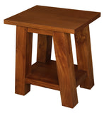 NNEDSZ Tokyo Solid Mahogany Timber Lamp Table (Light Pecan)
