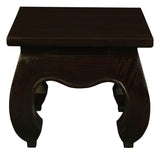 NNEDSZ Dynasty Solid Mahogany Timber Lamp Table (Chocolate)