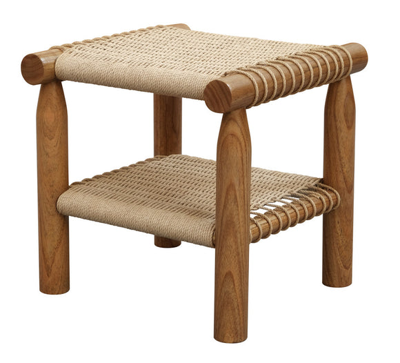 NNEDSZ Kelly Handwoven Rattan Lamp Table (Almond)