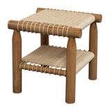 NNEDSZ Kelly Handwoven Rattan Lamp Table (Almond)