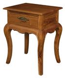 NNEDSZ French Provincial 1 Drawer Lamp Table (Light Pecan)
