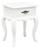 NNEDSZ French Provincial 1 Drawer Lamp Table (White)