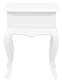 NNEDSZ French Provincial 1 Drawer Lamp Table (White)