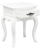 NNEDSZ French Provincial 1 Drawer Lamp Table (White)