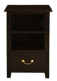 NNEDSZ Tasmania 1 Drawer Solid Mahogany Timber Lamp Table (Chocolate)